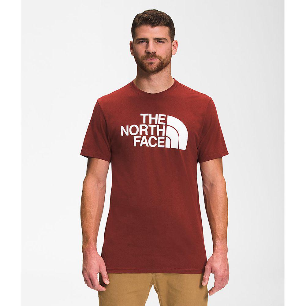 The North Face Κοντό Μανίκι Half Dome Ανδρικα T Shirt - Κοκκινα (TXEH27415)